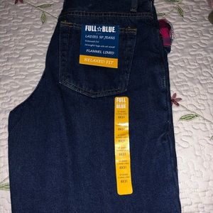 NEW Flannel Lined jeans.